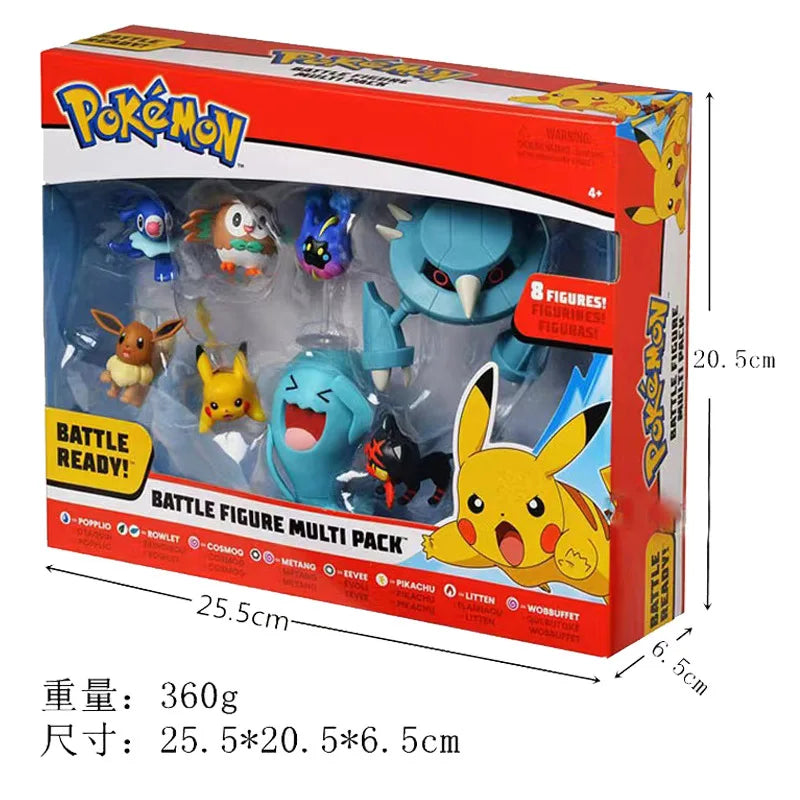 Pokemon Ultimate Battle Figures Pikachu Bulbasaur Eevee Pocket Monsters Battle Doll Anime Action Figurine Model Suit Toys Gifts