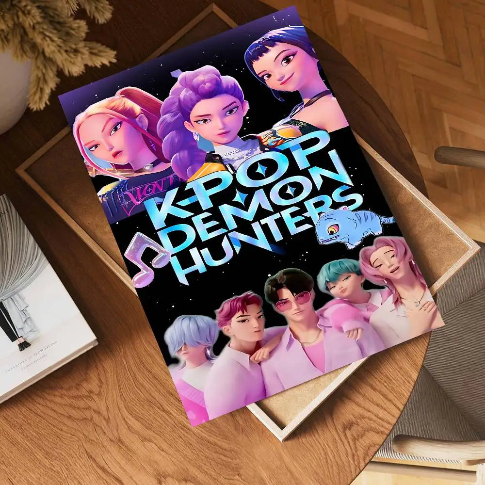 Movie KPop Demon Hunters Anime Posters Sticky HD Quality Poster Wall Art Painting Study Wall Decor