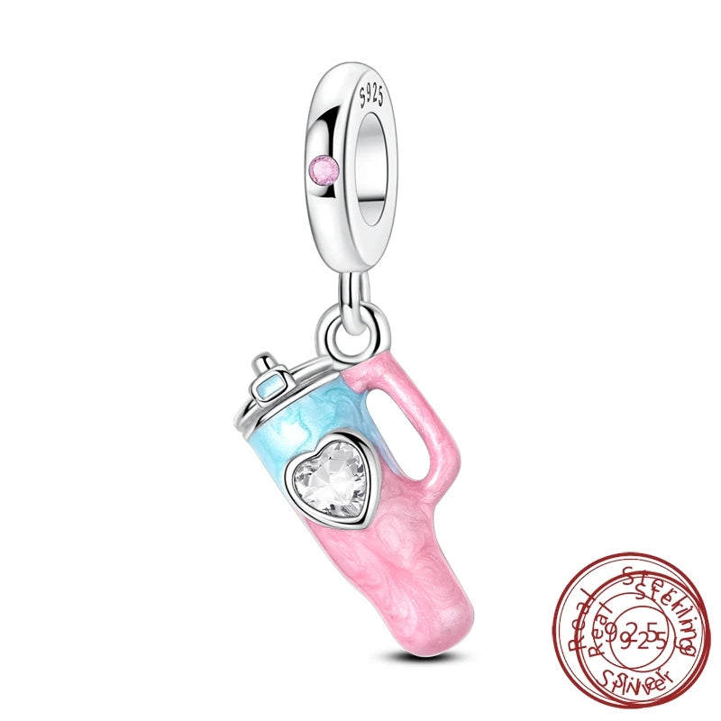 925 Sterling Silver Charms Firefly Cat Dog Coconut Charms Beads Pendant Fit Original Pendant Bracelet DIY Fine Jewelry For Women