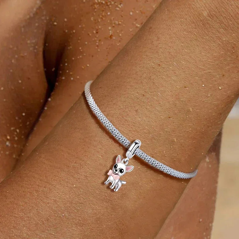 925 Sterling Silver Mushroom Cat Owl Puppy Cat Claw Charms Beads Fit Diy Bracelet Bangle Making Gift Of High Quality Jewelry