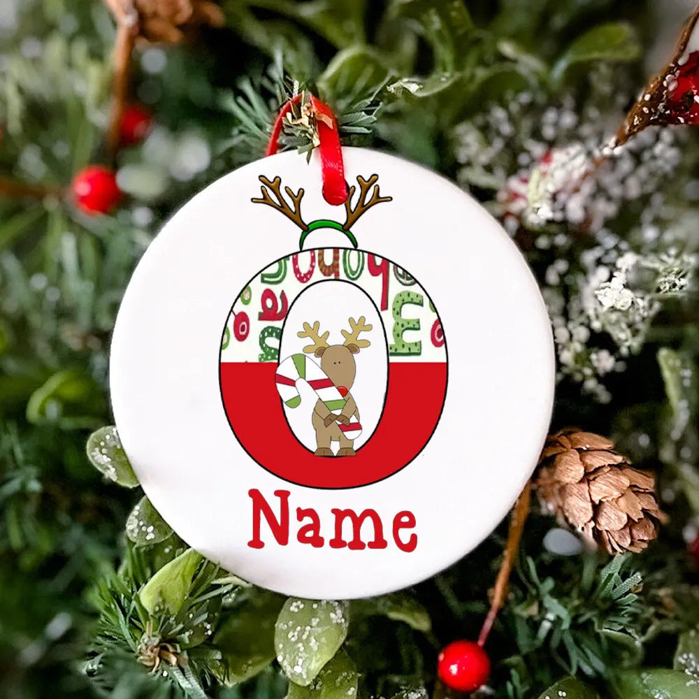 Personalized Christmas Baby Ornament Custom Name Toddler Xmas Ceramic Ornament Baby Photo Prop Ornament Christmas Keepsake Gift