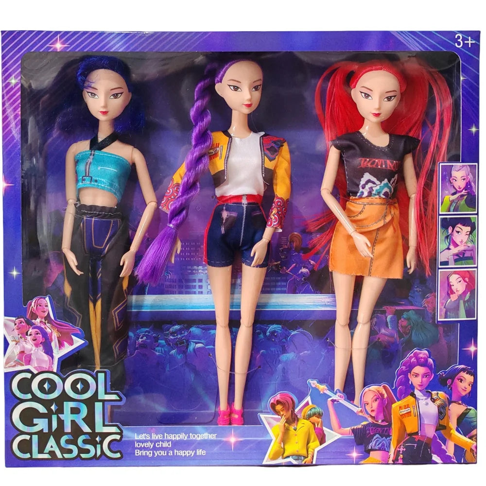 @@HOT Doll Toys Kpop Demon Hunters Action Figure Toy Rumi Mira Zoey Beautiful Princess Baby Girl Dolls Plastic DIY Toy for Girls