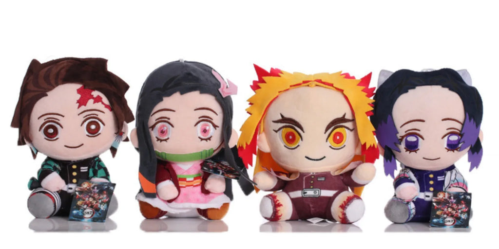 20-25cm Demon Slayer Plush Stuffed Tsugikuni Yoriichi Kokushibou Akaza Kamado Tanjirou Anime Figure Plush Toy Doll Birthday Gift