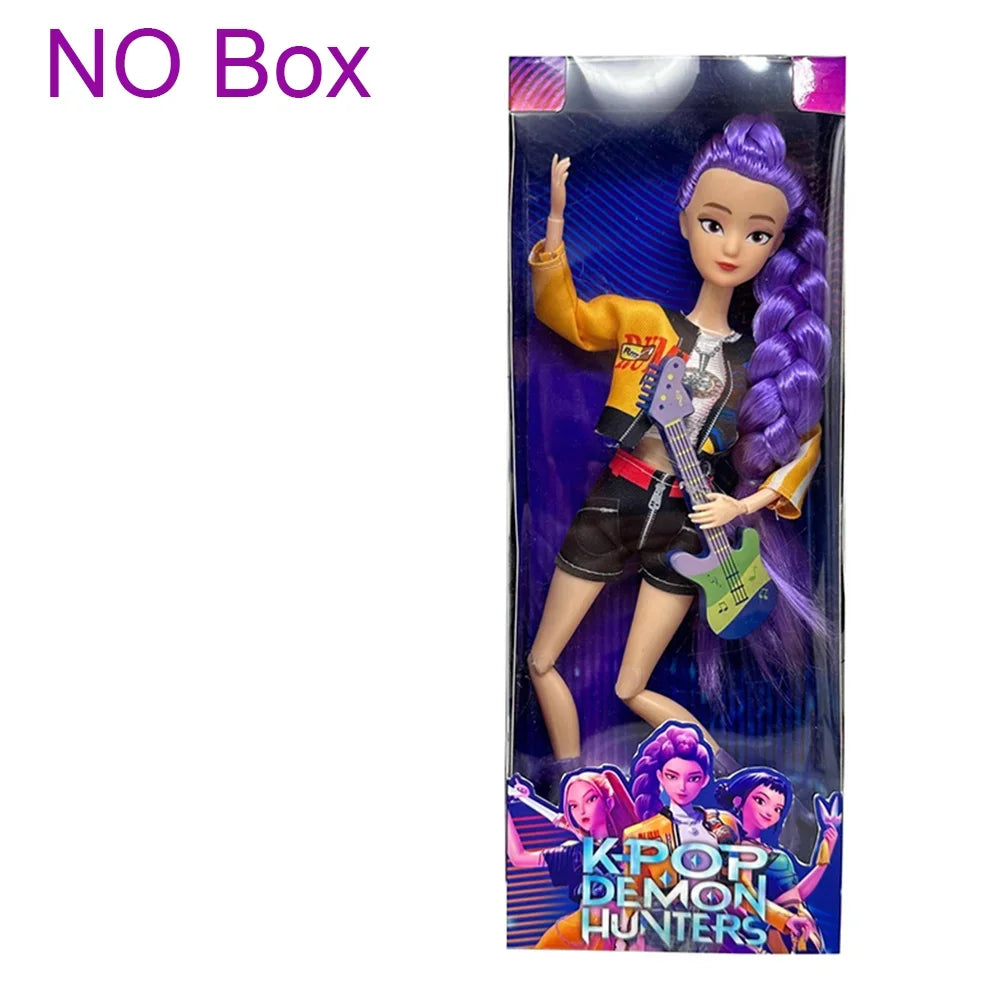 Hot Sale Kpop Demon Hunters Doll Toys Rumi Mira Zoey Action Figure Toy Beautiful Princess Plastic DIY Toy Girls Christmas Gift