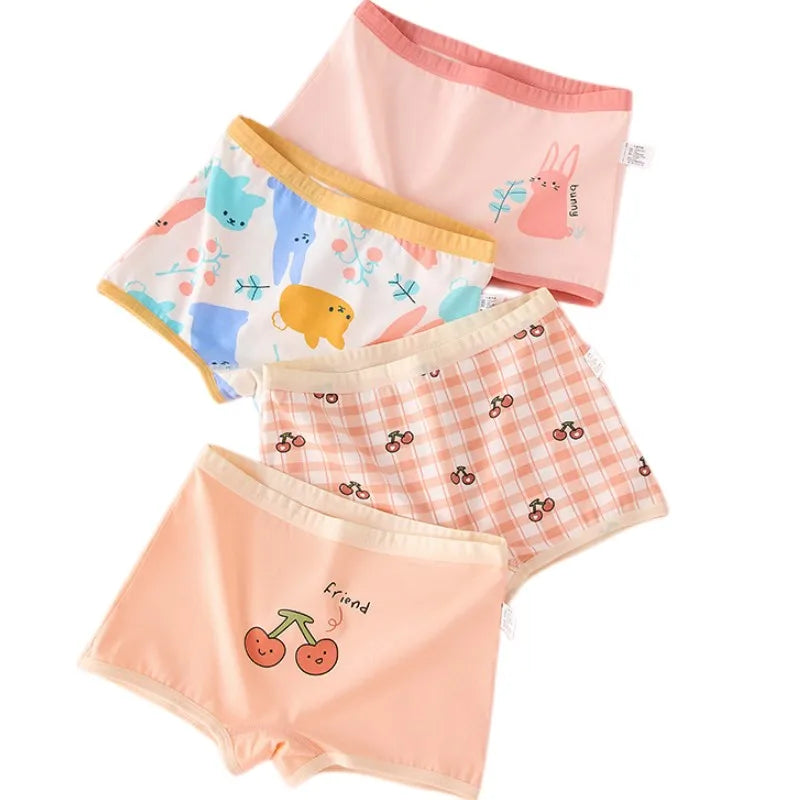 Girl A Cotton Briefs Boxers Breathable Underpants Girl Quality Panties Size 90-165 Healthy Briefs Kids Comfortable Soft Boxers