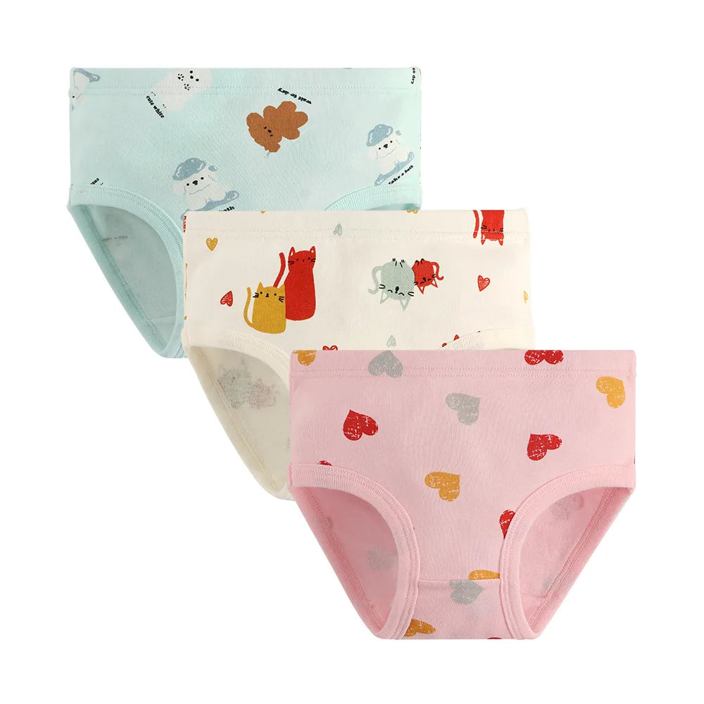 1/3/6/9 Pcs Children's Girls Panties 100% Cotton Soft Pretty Cartoon Unicorn Print Underwear For Girls Undies Boxer Breathable