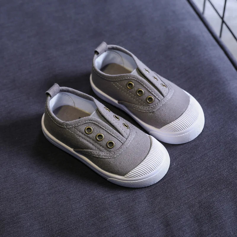 Candy Color Kids Shoes For Girl Children Canvas Shoes White Sneakers Comfortable Boys Flat School Shoes