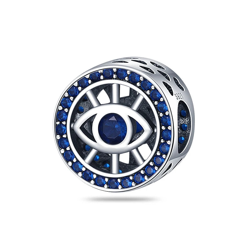 Hot Sales 925 Sterling Silver Charms Beads Devil's Eye Fatima's Hand Cross Beads Fit Original Bracelet Women DIY Jewelry Gifts