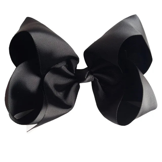 60 Colors Boutique 8" Large Solid Grosgrain Ribbon Hair Bow Clips Barrettes for Women Girls Accessories