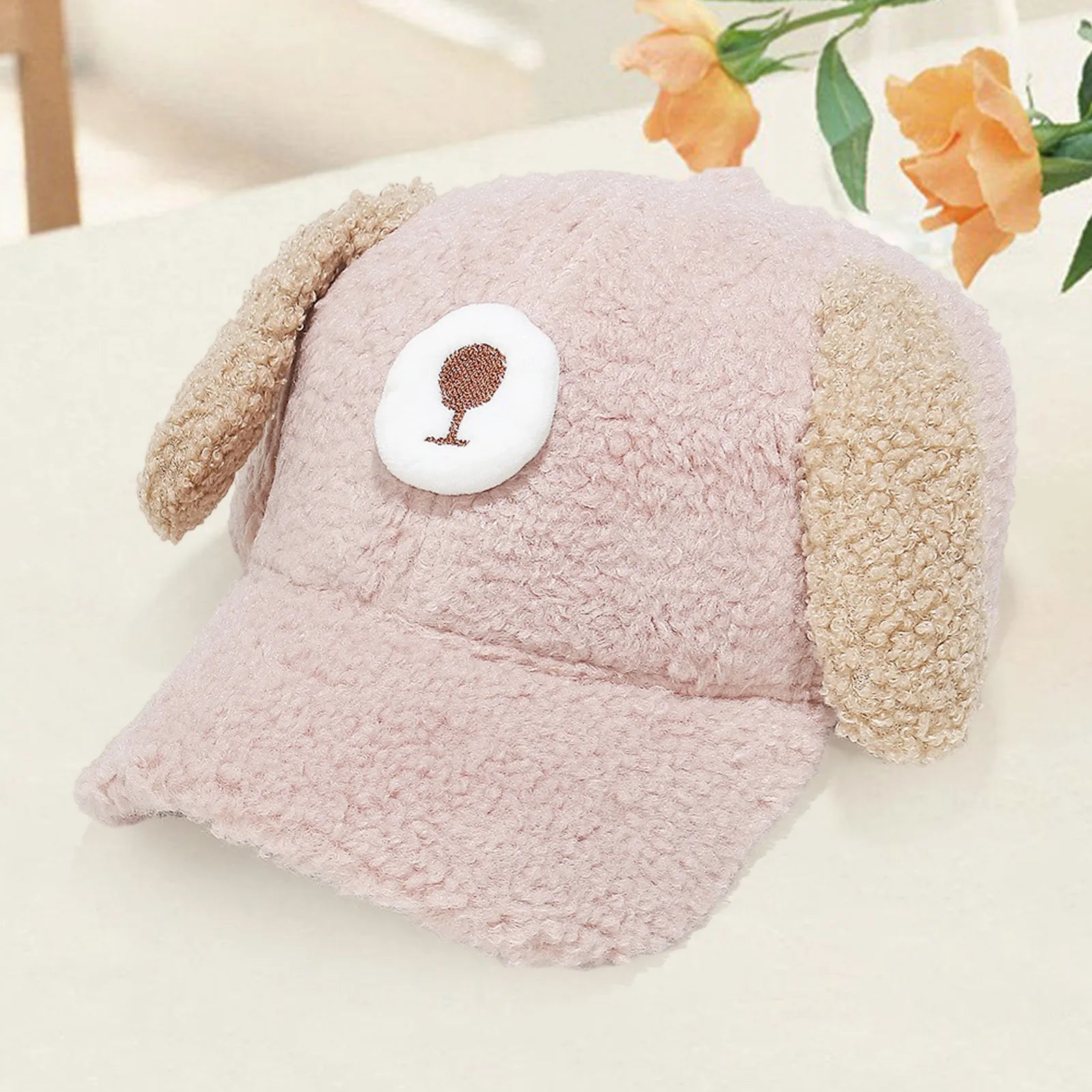 Cozy Knit Beanie Hat for Women Girls Warm Winter Pom Pom Cap with Faux Fur Lining and Cute Cat Ears Embellishment