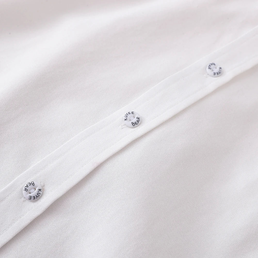 Boys School Uniform Shirts Long Sleeve Spring Autumn Turn-down Collar Kids Tops for School Children