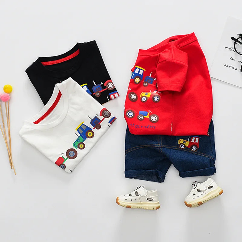 New Summer Baby Girls Clothes Suit Children Boys Casual T-Shirt Shorts 2Pcs/Sets Infant Outfits Toddler Costume Kids Tracksuits