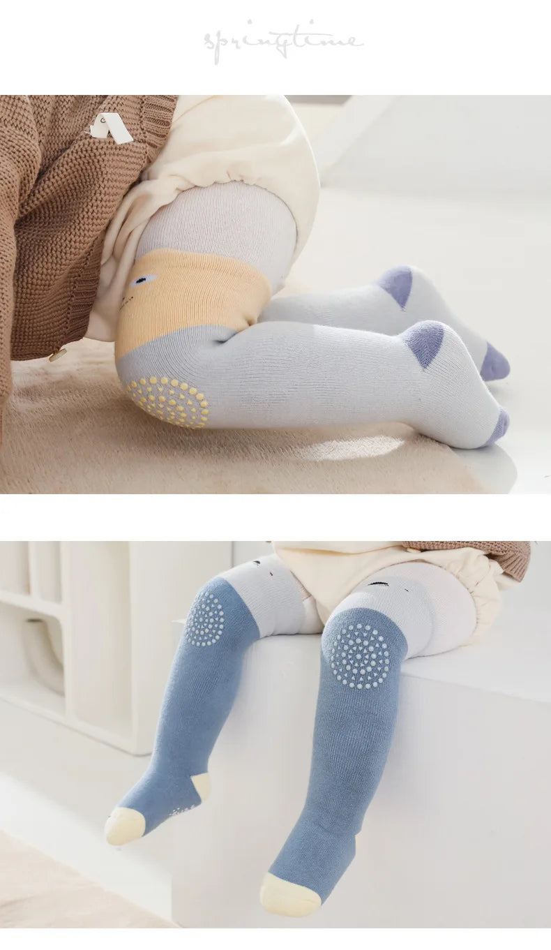 Baby Knee High Crawling Socks Baby Knee Pads Baby Crawling Knee Pads Cartoon 0~24 Months Baby Long Socks Things for Babies