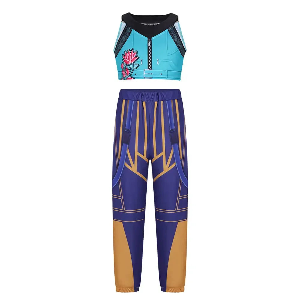 Kids Kpop Demon Hunters Rumi Zoey Mira Cosplay Huntrix Costume For Girls Clothes Group Idol Roleplay Halloween Carnival Suit