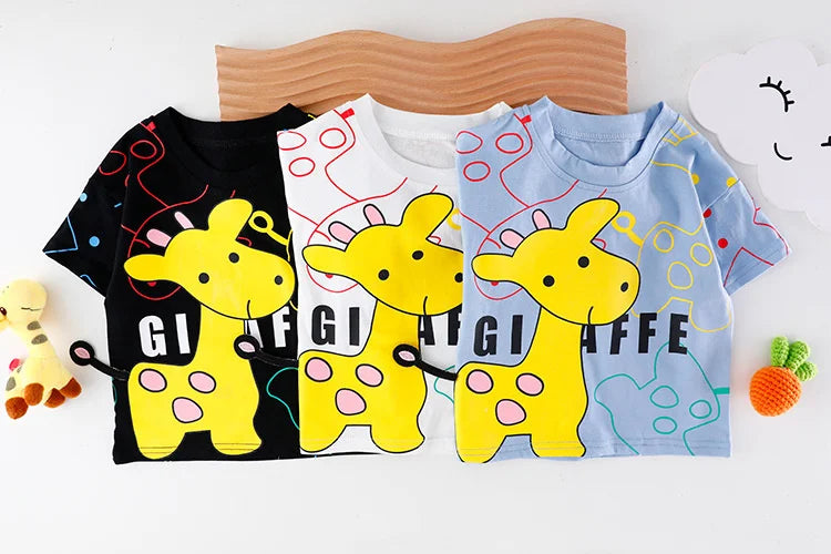 New Summer Baby Girls Clothes Suit Children Boys Fashion Cartoon T-Shirt Shorts 2Pcs/Sets Toddler Casual Costume Kids Tracksuits