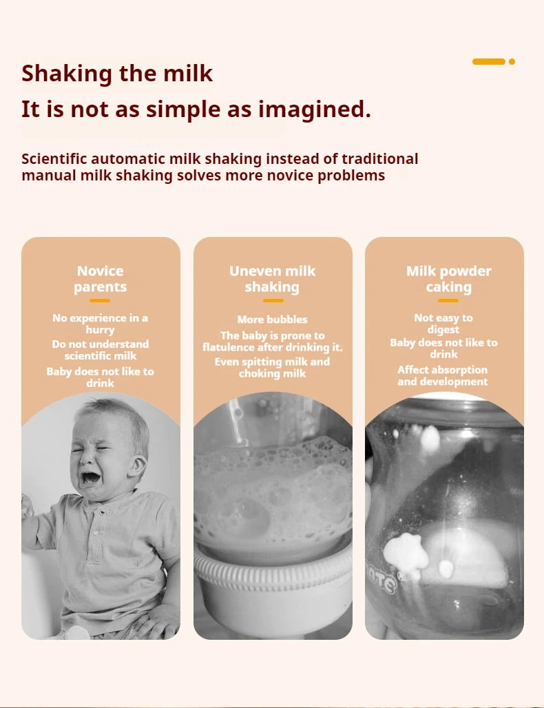 Electric Milk Bottle Shaker, USB Smart Intelligent Milk Powder Mixer, Lithium battery, Baby Formula Maker, Divine Device