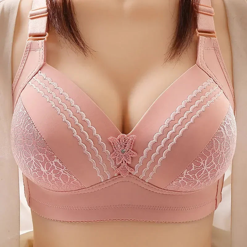 High-grade Women Bra Mom Brassiere Sexy Push Up Brassiere Large Size Thin Cup Without Steel Ring Female Bra Women Underwear