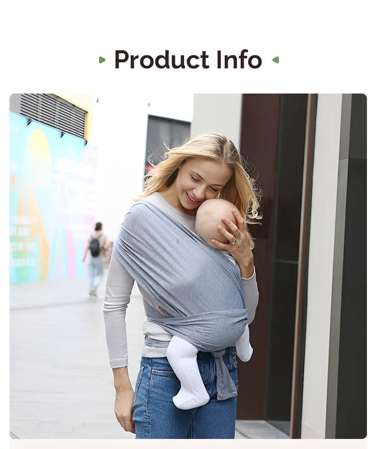 PANGDUBE Ergonomic Baby Wrap Sling Carrier Soft Cotton Kangaroo Sling for Newborns to 36 Months Comfortable Front Baby Carrier