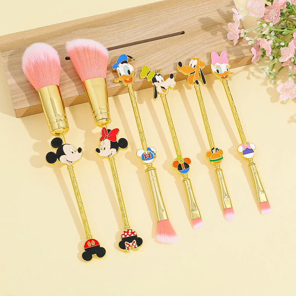 Minnie makeup brush set, soft fiber makeup brush, Daisy, Donald Duck eye shadow brush, cartoon makeup tool, Christmas gift
