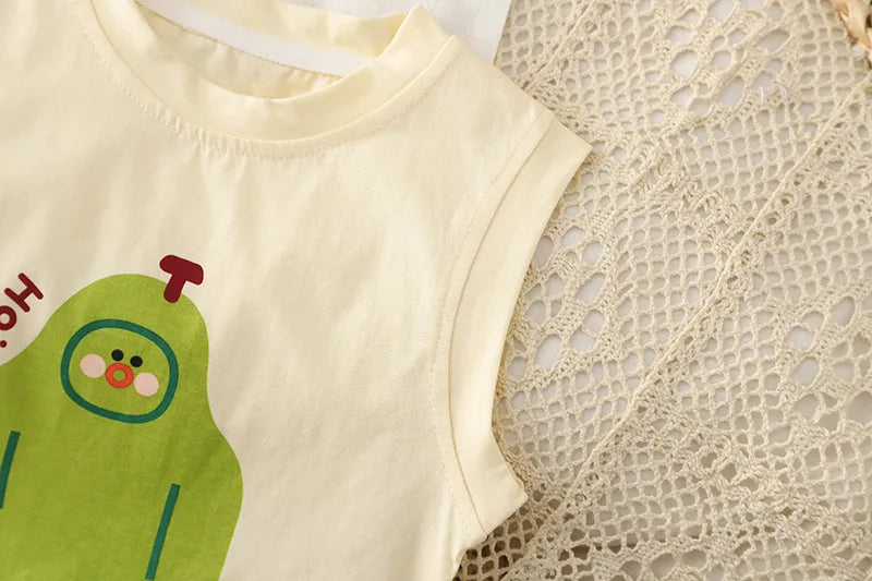 New Summer Baby Girls Clothes Suit Children Boys Fashion Vest Shorts 2Pcs/Sets Kids Clothing Infant Costume Toddler Tracksuits