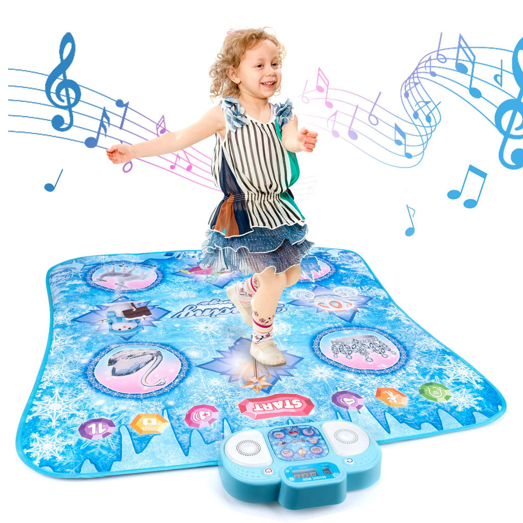 Kids Electronic Dance Mat Dancing Blanket Double Players Mode with 9 Levels Kid Floor Music Blanket Educational Toys Kids Gifts