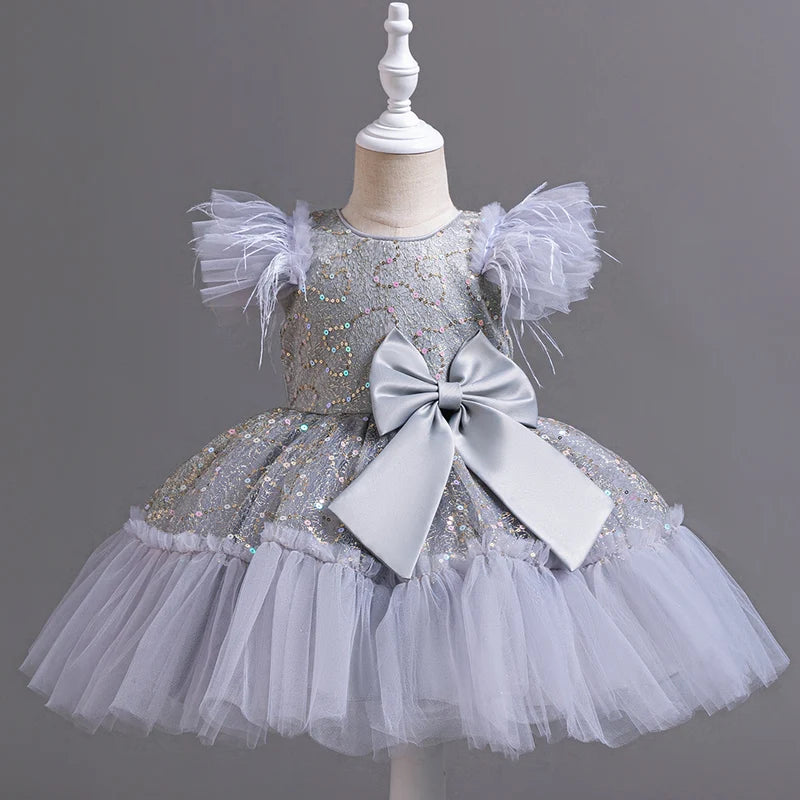 6633 Little Baby Clothing Girl Wedding Dress Kids Birthday Party Princess Dresses Children Wedding Ceremony Costume