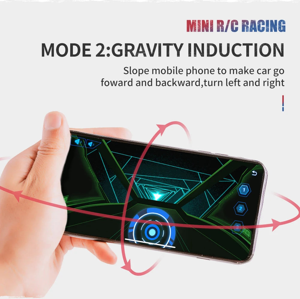 1:58 Remote Control MINI RC Car Battery Operated Racing Car PVC Cans Pack Machine Drift-Buggy Bluetooth radio Controlled Toy Kid