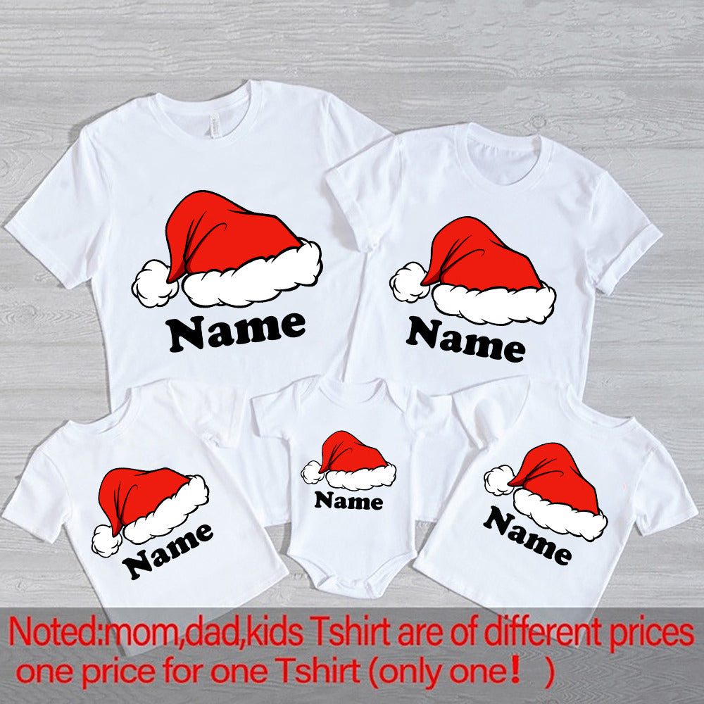 Personalised Christmas Family Matching Outfits Custom Dad Mom Kids Shirt Baby Bodysuit Family Clothes Christmas Party Shirt