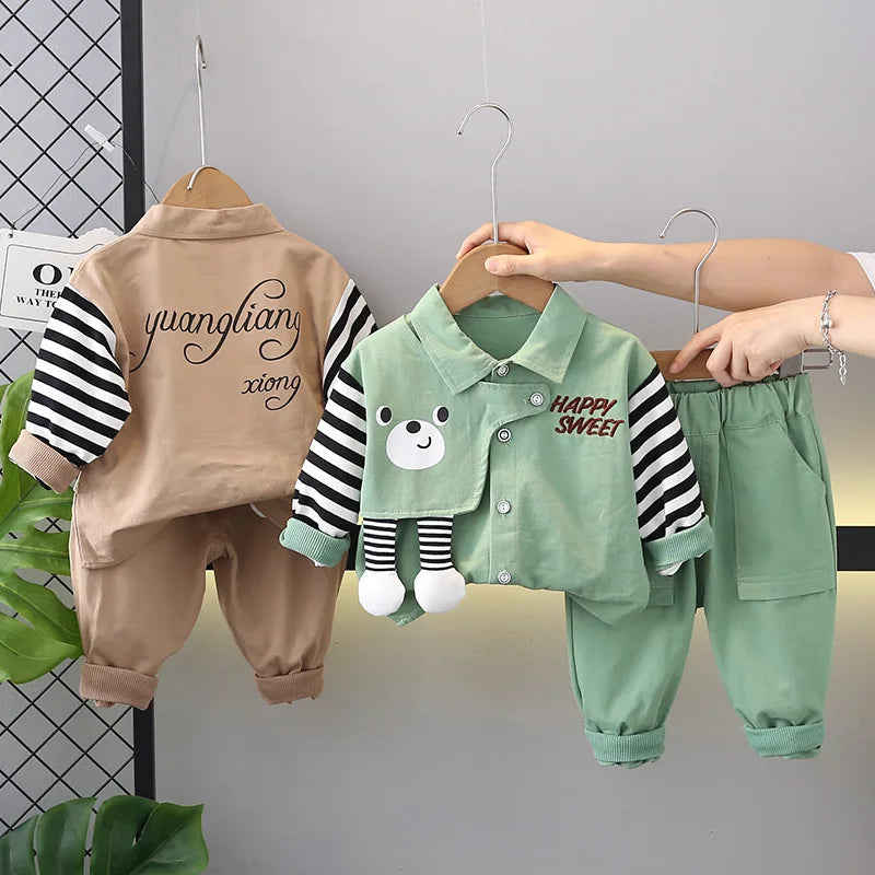 New Autumn Baby Clothes Set Children Boys Long Sleeved Jacket Pants 2Pcs/Sets Kids Clothing Infant Costume Toddler Tracksuits