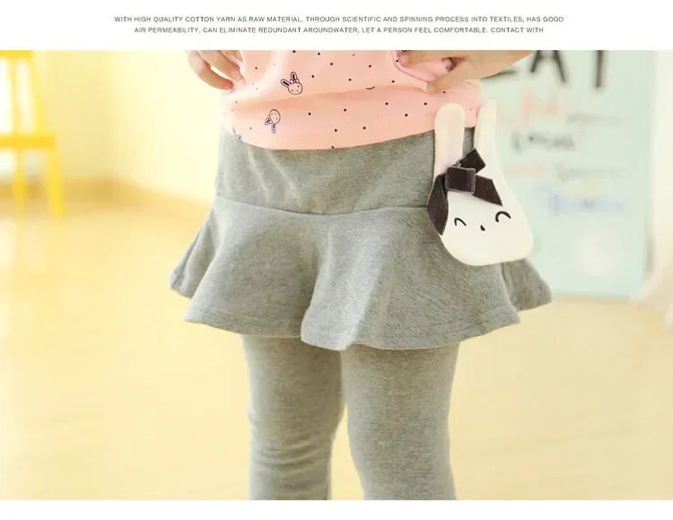 New Baby Girls Leggings Lace Princess Skirt-pants Spring Autumn Children Slim Skirt Trousers for 2-7 Years Kids Clothes