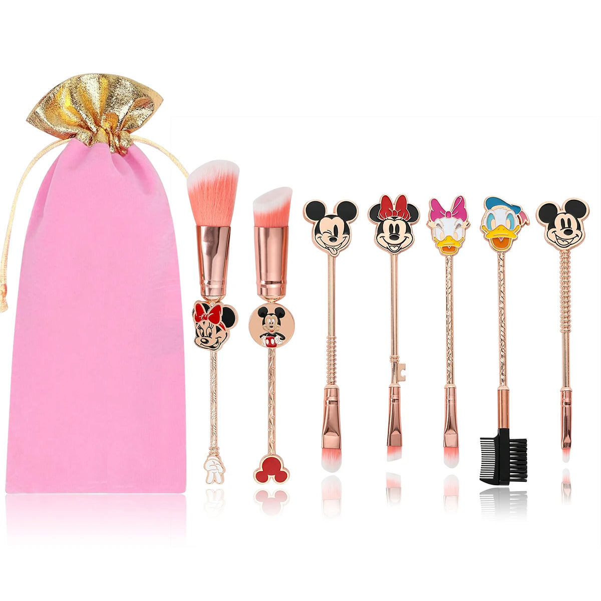 Minnie makeup brush set, soft fiber makeup brush, Daisy, Donald Duck eye shadow brush, cartoon makeup tool, Christmas gift