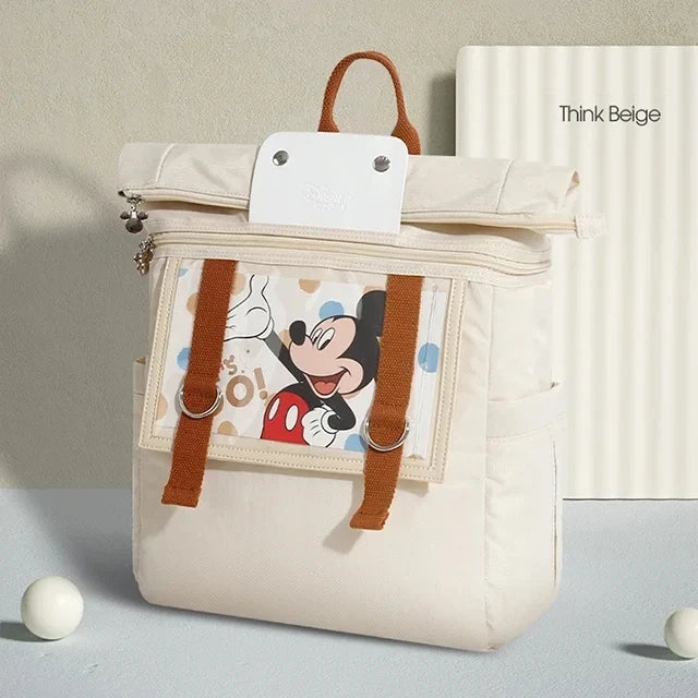 Disney Mickey New Diaper Bag Backpack Cartoon DIY Baby Diaper Bag Backpack High Quality High Capacity Baby Bag Multi Functional