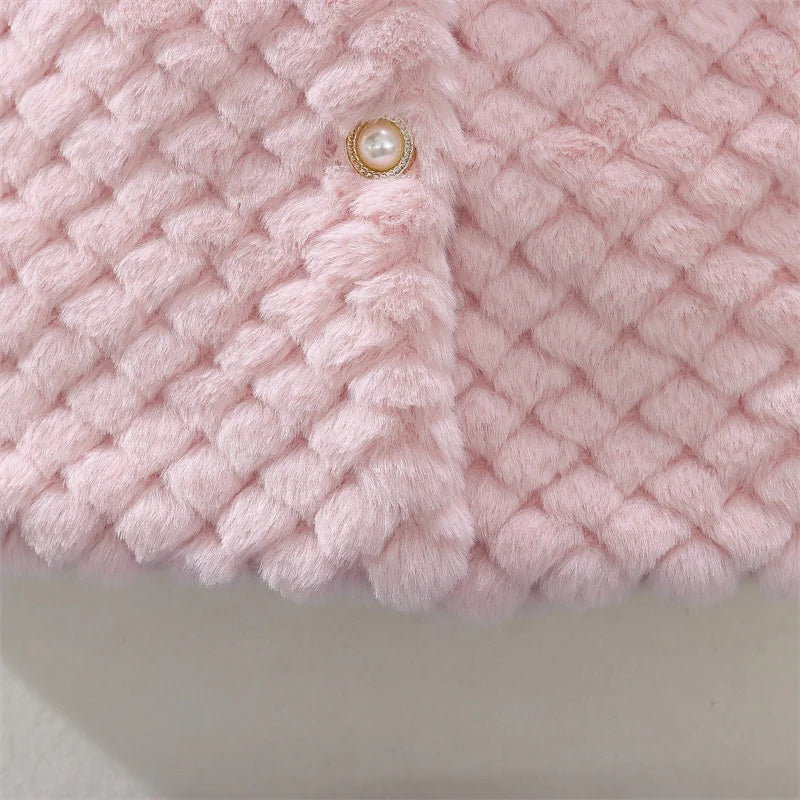 (9 Months -3 Years Old) Autumn And Winter New Simple Solid Color Baby Girl Vest, Fashionable And Warm Children'S Clothing