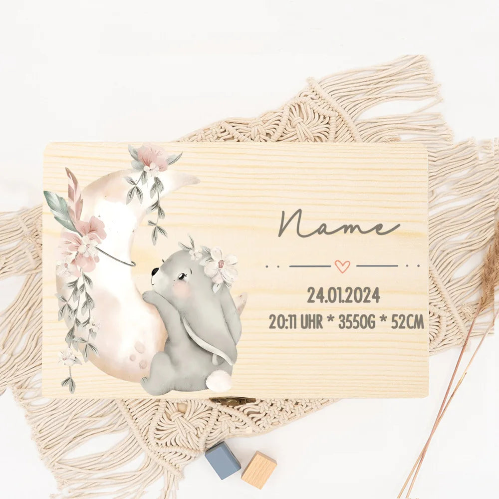 Personalized Baby Memory Box Baby 1st Birth Gift Gift Idea for A Baptism or Birth Customized Baby Memory Box with Name