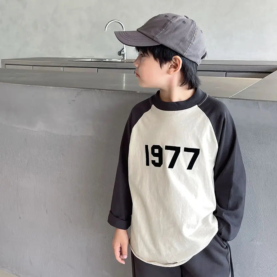 Casual Raglan Sleeve Top Korean Style Kids Boy Clothes Boys Tshirt Clothing 7 8 Years Boys' T-shirt Children's 12 Long Tee 2025