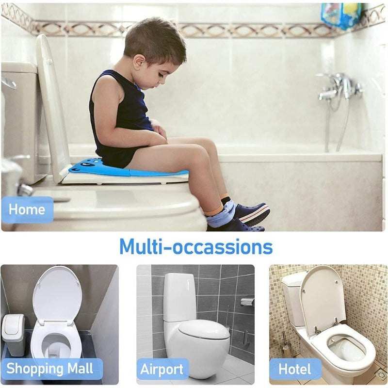 Portable Folding Non Slip Silionce Pads Potty Training Seat for Kids Foldable Toddlers Toilet Seat Potty Seat Cover for Travel