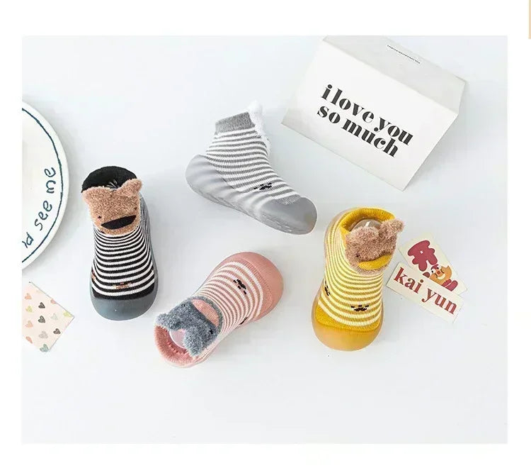 Cute Autumn Winter Children's Socks And Shoes Baby Toddler Shoes Infant Soft-soled Shoes Comfortable Breathable Indoor New Born