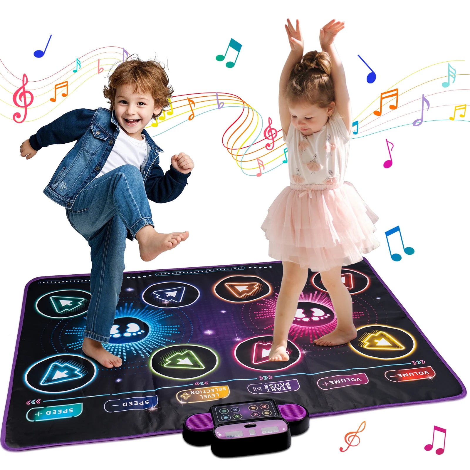 Kids Electronic Dance Mat Dancing Blanket Double Players Mode with 9 Levels Kid Floor Music Blanket Educational Toys Kids Gifts
