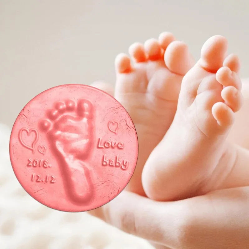 Baby DIY Hand and Footprint Soft Clay Fluffy Material, Baby Care Hand Print And Foot Print Mud, Handprint Fingerprint