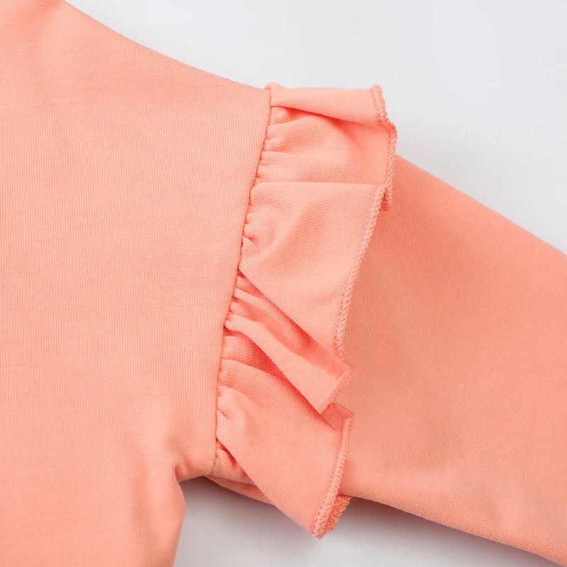 Spring Autumn Baby Girls Cartoon Minnie Mouse Cotton Sweatshirts Children Kids Long Sleeve Pullover Tops Tees Clothes 2-7 Years