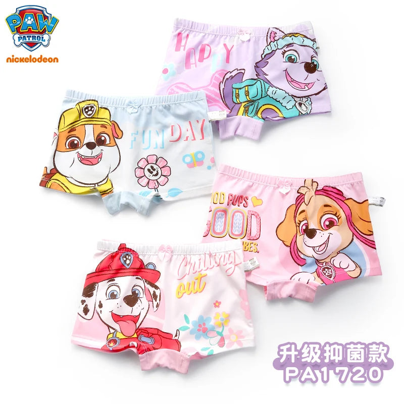 High Quality Original Paw Patrol 4PCS/SET Baby Girl's Underwear Kids Underpants Liberty Skye Mmarshall Rubble Everest For 2-8T