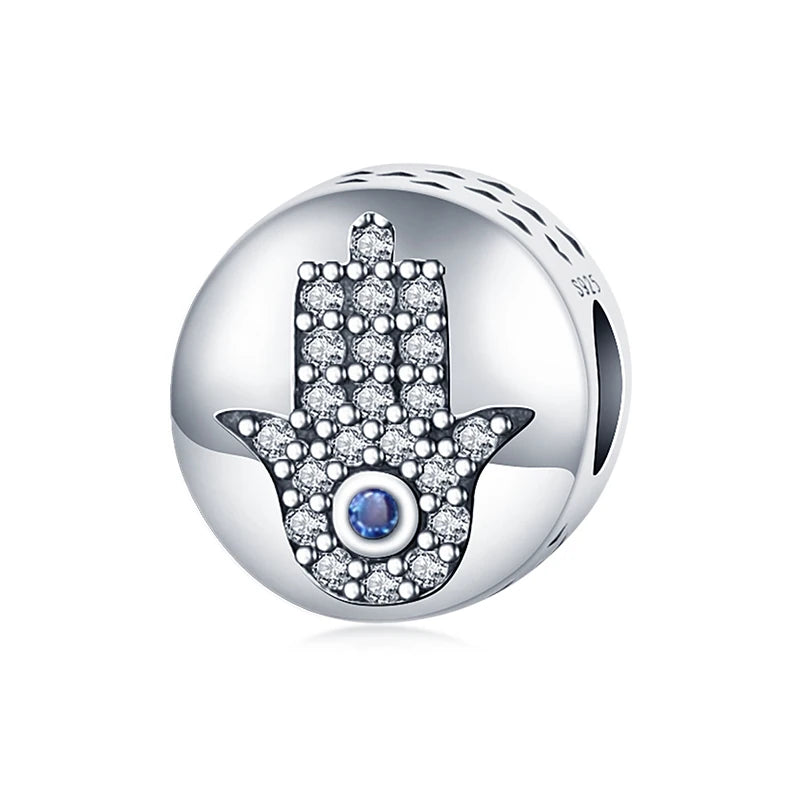 Hot Sales 925 Sterling Silver Charms Beads Devil's Eye Fatima's Hand Cross Beads Fit Original Bracelet Women DIY Jewelry Gifts