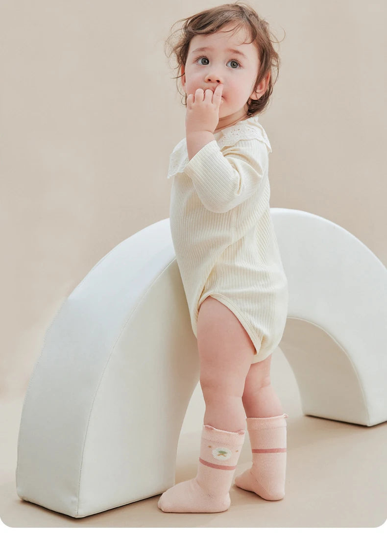 5 Pairs Kids Socks Cute Cartoon Warm Girls Socks Infant Children Girls Socks Soft Breathable Baby Socks For Girls