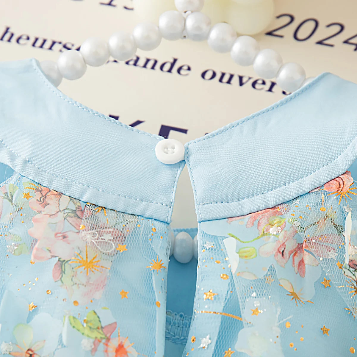 Summer New Princess Style Baby Girl Dress, Floral Chiffon Children'S Sleeveless Clothes For Birthday Parties (0-3 Years Old)