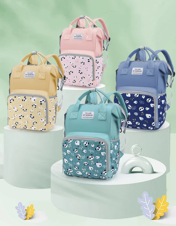 Mommy Bag Multifunctional Waterproof Insulated Backpack Large Capacity Maternity Travel Changing Bag Stroller Strap Schoolbag