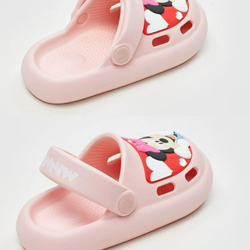 Disney Children's Casual Shoes EVA Sandals Boys Girls' Cartoon Mickey Mouse Anti Slip Soft Sole Children's Beach Shoes Size 17-2