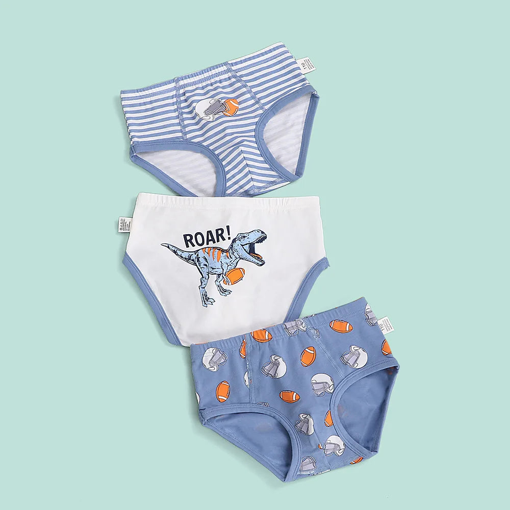 Boys' Briefs Summer Thin Cotton Cartoon Printed Dinosaur Baby Underwear Children's Underwear