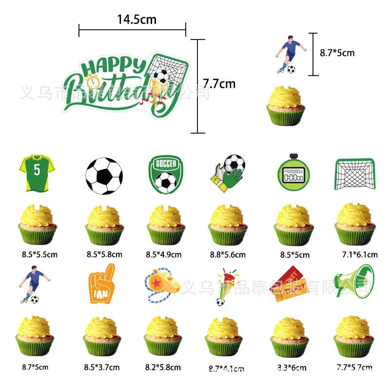 Football Club Anniversary Banner Happy Party Football Competition Blessing Celebrations Paper String Banner Pennants Party Decor