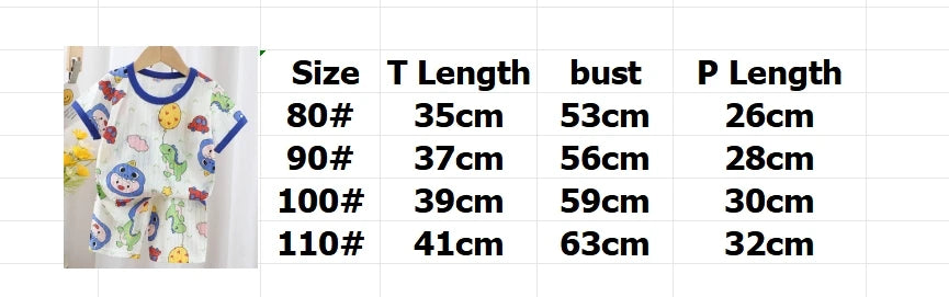 Dinosaur Baby Pajamas Set Cotton Child Pajamas Toddler Summer Sleeveless Baby Nightwear Pyjamas Kid Cartoon Homewear Clothes Set
