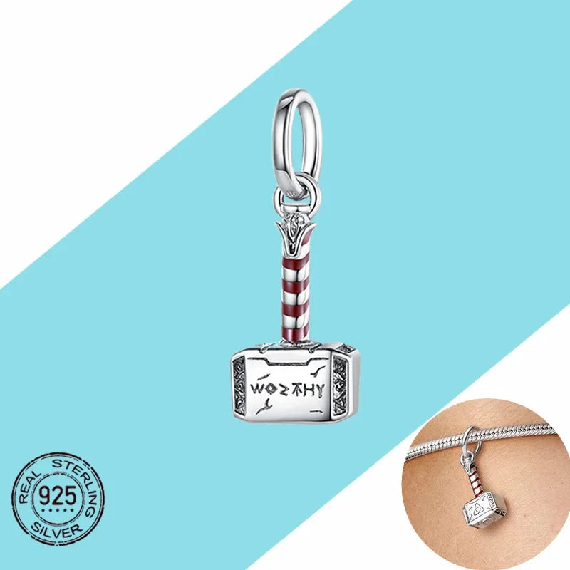 Marvel Disney Charm Beads 100% 925 Sterling Silver for DIY Bracelets Women's Jewelry Gifts Suitable for Original DLY